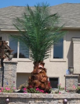 Backyard Outdoor Artificial Palm Trees Bottle Palm Realistic